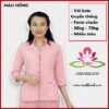 Bộ đồ Lam Đi Chùa Trang Nhã Kiểu Xẩm Thẳng Màu Hồng Nhạt MS021