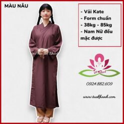 Áo tràng nâu (không quần) kate nữ MS029