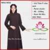Áo tràng vải lụa tầm ý màu nâu siêu mát rũ nam nữ (không quần)